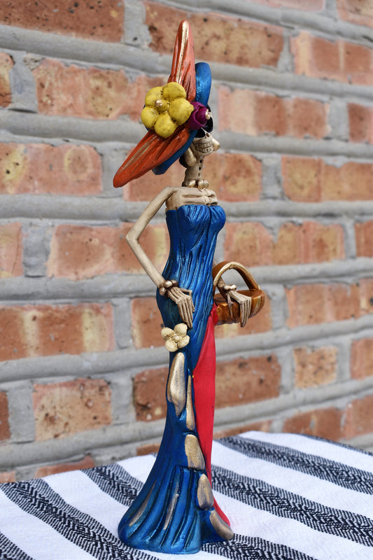 La Catrina Callejera-Azul & Rojo