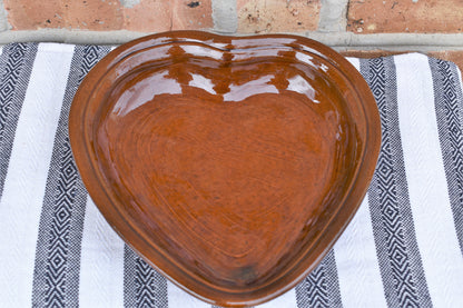 Brown Heart-Shaped Barrio Platter