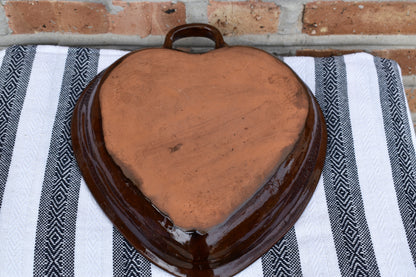 Brown Heart-Shaped Barrio Platter