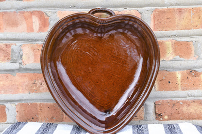 Brown Heart-Shaped Barrio Platter