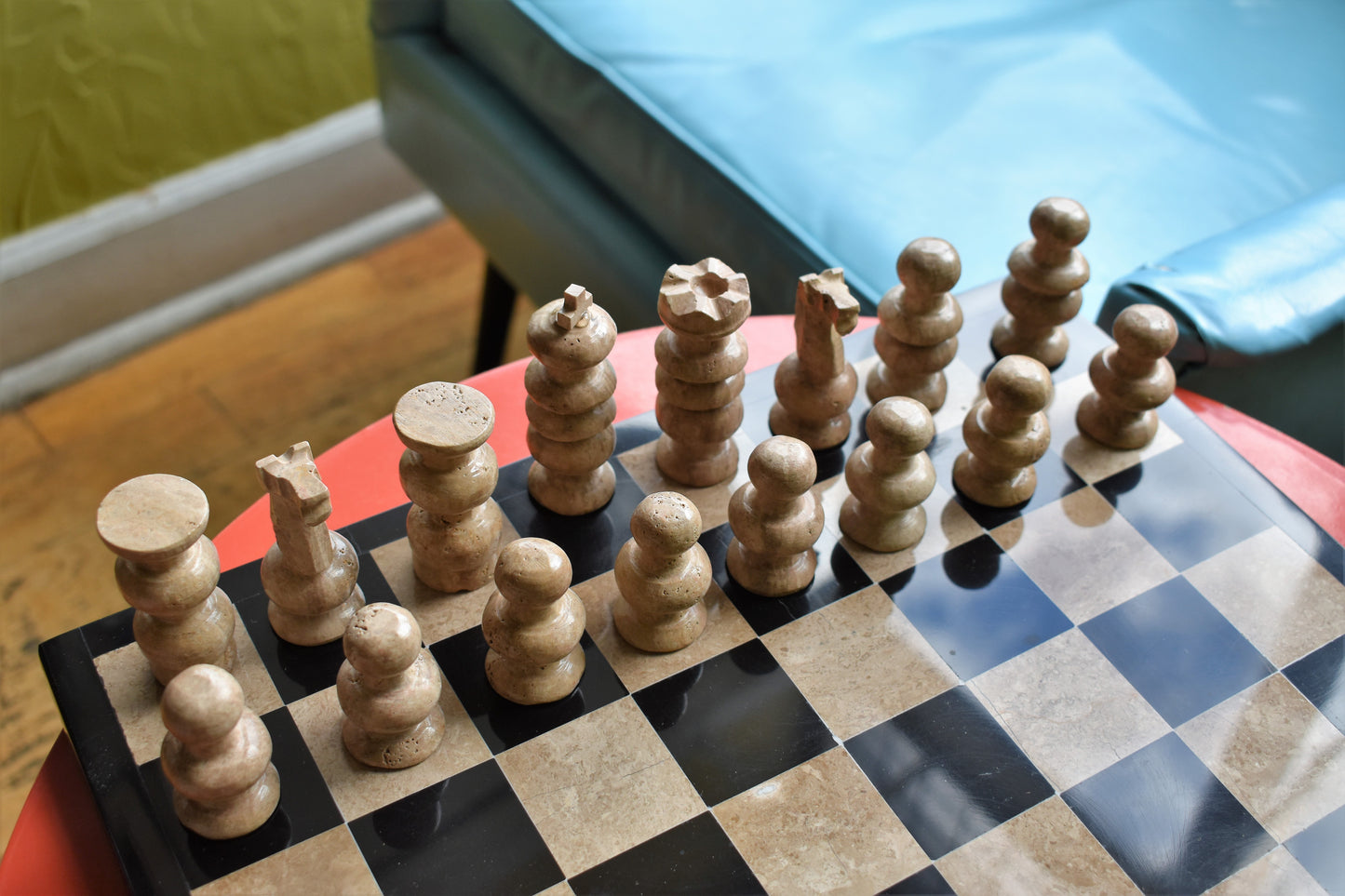 Onyx Black & Marble Chess Set