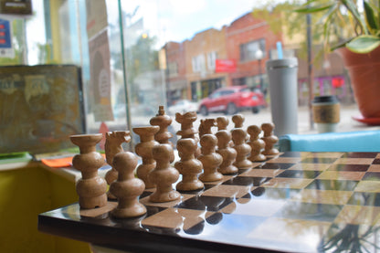 Onyx Black & Marble Chess Set