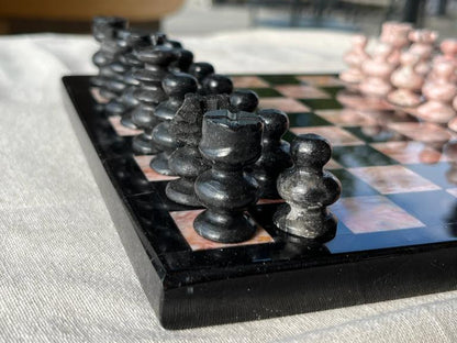 Onyx Black & Pink Chess Set