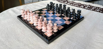 Onyx Black & Pink Chess Set