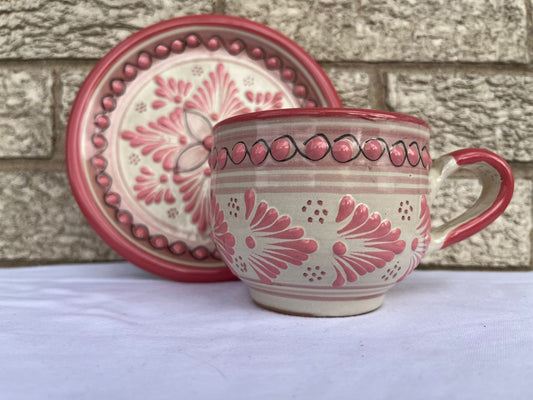 Pa'l Antojo Talavera Red Mug & Saucer